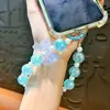 Cadena para Teléfono con Nudo de Lazo Agrietado por Hielo y Cuentas Transfronteriza Llavero de Coche Accesorios Colgante para Llavero de Bolso Regalo Venta al por Mayor