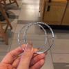 Nuevo diseño pulsera de doble aro trébol de cuatro hojas mujeres moda fresca alto sentido simple pulsera doble joyería al por mayor