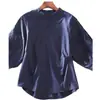 Top de Verano de Algodón Puro con Cuello en V y Elegante Diseño Calado de Manga Media, Talla Grande Holgado Casual Estilo Adelgazante, Nuevo Modelo 2026 A3495