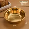 Tigela de Sopa Extra Grossa de Aço Inoxidável, Tigela de Sopa Redonda Cor Dourada Comercial, Tigela Espessada para Cantina, Tigela para Lavar Legumes, Tigela para Refeição de Aluno Escolar