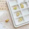 Vidrio checo doméstico vintage hortensia mariposa oso hojas hechas a mano trazado oro pulsera DIY material accesorios
