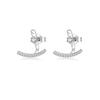 Hojas europeas y americanas Plata S925 clip para la oreja clip para el cartílago pendientes de borla temperamento femenino pendientes para la aurícula en forma de U pendientes de alta gama