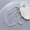 Lanyard para Teléfono Móvil Cruzado de 1.2 m Largo Cruzado para Llevar en la Espalda Ins Pequeña Flor Colgante de Perlas Funda para Teléfono Móvil Universal Anti-Bolsas