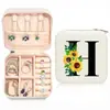 Caja de joyería portátil exquisita de alta gama en color de stock logo impreso caja de joyería aretes anillo caja de almacenamiento de joyería