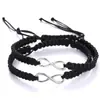 Amazon Transfronterizo Pulsera Trenzada Amor Infinito de 8 Caracteres Versátil Color Puro Pulsera de Nudo Plano Moda Pulsera para Pareja Amistad