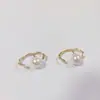 Oferta Especial Aguja de Plata Esterlina 925 Chapado en Oro Real Borla Geométrica Nuevo Diseño Pendientes de Moda Simples de Alta Calidad para Mujer