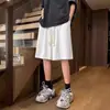 Pantalones Cortos de Seda Helada con Textura Plisada para Hombre Verano Delgados de Playa de Longitud Media Talla Grande Holgados Casuales Deportivos de Cinco Puntos