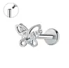 Zeming Original Douyin Más Vendidos F136 Aleación de Titanio y Circonio Aretes de Tachuela Diseño de Nicho Perforación de Lóbulo de la Oreja Tachuelas para Cartílago de la Oreja Estilo Europeo Americano