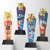 Novo Troféu de Cristal, Medalha Criativa Colorida de Alto Padrão, Design de Lembrança para Competição de Prêmio Honorário de Reunião Anual Corporativa