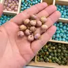 Botões decorativos estilo chinês de metal com imitação de jade em formato de flor, botões de embelezamento vintage para camisa cheongsam, acessórios e componentes para vestuário
