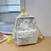 Mochila Pequeña Dulce para Niños Estilo Coreano de Encaje con Lazo Cuadros de Moda Casual para Guardería