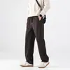 Pantalones Casuales para Hombre Primavera y Otoño 2026 Gris Tacto de Alta Gama Caída Americana Holgados Pantalones de Chándal Pierna Recta Pantalones Guadaña para Hombre