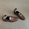 Mocassins vintage super macios de couro de vaca com ferradura para mulheres, sapatos planos slip-on de couro genuíno, sapatos casuais de couro estilo britânico