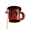 Portacepillos de dientes y vaso con ventosa, montado en la pared, vaso para enjuague bucal sin taladro, succión magnética, estante para set de artículos de tocador de baño en casa