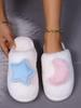 Pantuflas de algodón con punta cerrada Xingyue de Amazon para niñas, pantuflas de felpa para interiores, lindas y peludas, para uso transfronterizo