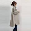 En Stock Estilo Japonés Otoño 2026 Nueva Moda Color Sólido Cuello Redondo Cremallera Casual Gabardina