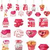 Decoración colgante de corazón de madera para el Día de San Valentín Decoración colgante para el Día de San Valentín Camión de gnomo Decoración de corazón Rosa