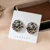 Pendientes Exagerados Estéreo de Leopardo Plisado Europeos y Americanos para Mujer, Pendientes Geométricos Exagerados Estilo Hong Kong Retro, Suministro Transfronterizo de Moda