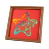 Pintura de Foil Patriótico Estrella Roja Brillante Kit de Materiales DIY para el Día Nacional Fiesta Comunitaria Escolar Actividades de Calentamiento para la Construcción de Equipo