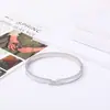 Pulseiras de Casal de Luxo Leve de Alta Qualidade, Aço Titânio Abertas com Design de Nicho, Pulseiras Modernas Populares Estilo Ins