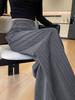Pantalones de Traje Rayados para Mujer Otoño 2026 Nuevos Sueltos de Cintura Alta de Longitud Completa Pierna Ancha Estilo Petite para Mujer A7411