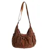 2026 Nuevo Estilo Fresco Lazo Diseño Simple con Bolsillo Exterior Gran Capacidad Bolso de Hombro Cruzado Bolso de Mano