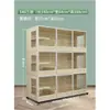 Gaiola para Gatos Gaiola de Criação Três Andares Pet Shop Gaiola para Gatos de Madeira Maciça Espaço Livre Casa Interior Armário para Gatos de Dois Andares Gatil