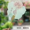 Abanico de Estilo Chino con Temática de Loto, Abanico Cultural y Creativo con Caligrafía China, Abanico Redondo en Blanco Estilo Antiguo, Abanico Redondo Espesado de Loto, Abanico Creativo con Pintura Tradicional China