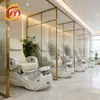 Sofá Banho de Pés Sofá Terapia para Pés Sofá-Cama Elétrico Poltrona Reclinável Banho de Pés para Pessoa Única Loja Cama de Massagem Cama para Lavar Pés Cadeira de Beleza