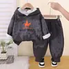 Nuevo Conjunto de Sudadera Holgada para Niños de Comercio Exterior Primavera Otoño 2026 Ropa Nueva para Bebé Conjunto Casual de Dos Piezas con Capucha Moderno