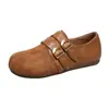 Zapatos Birkenstock Casuales Retro para Mujer 2026 Moda Otoño Nuevo Estilo Hebilla Suela Plana Bailarinas Boca Baja Zapatos Individuales