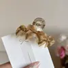 Pinza para el Cabello de Malla Estilo Bosque con Lazo Sencillo para Mujer, Pinza de Garra para el Cabello Semi-Recogido para la Parte Trasera de la Cabeza, Pinza Elegante, Pinza de Tiburón de Gama Alta