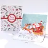 Ciervo de Navidad tridimensional tarjeta de felicitación de Navidad para coche postal de bendición creativa mensaje tarjeta pequeña suministro de fábrica hecho a mano