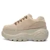 2515 Color Té con Leche Suela Gruesa Zapatilla para Mujer Estilo Europeo y Americano Harajuku Retro Plataforma Torre Zapatos Estilo Coreano Aumentadores de Altura Zapatos Casuales