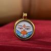 Pingente Buda Deus da Riqueza Xizang thangka pintado à mão caixa gawu oito deuses guardiões pode ser aberto para guardar coisas cinco caminhos