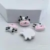 Dibujo animado en blanco y negro, vaca linda, brillante, de dibujos animados, DIY, pegamento de crema, funda para teléfono, pasador, accesorio para el cabello, material de decoración