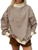 Sudadera Casual Suelta de Manga Larga con Cuello Medio Alto y Rayas para Mujer, Nueva Colección Otoño/Invierno 2026, Transfronteriza Europea y Americana de Amazon