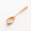 Juego de cuchara y tenedor de madera de haya, color sólido, mango triangular creativo, cuchara y tenedor de madera maciza, tenedores para postre y fruta, cuchara de madera para café, venta al por mayor