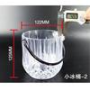 Balde de Gelo Comercial com Alça, Balde de Plástico Transparente de 5L para Bebidas Geladas, Design de Flor de Gelo Octogonal Diamante, Adequado para Bares e Uso Doméstico, Seleção Premium de Cerveja