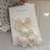 Ins diadema para bebé juego de calcetines niña lazo para bebé lindo sombrero de flor de gasa gorro protector de fontanela para recién nacido India