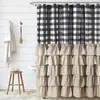 Cortina de Ducha de Encaje Lolita de Amazon Hecha a Medida Baño Estilo Americano Empalme Cortina Divisoria de Baño Cortina de Ventana Artesanal Venta al por Mayor