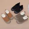 Dropshipping Transfronterizo de Zapatos para Mujer, Botas Nuevas de Invierno para Mujer, Forradas de Felpa, Cálidas y Cómodas, de Poner, Suela Gruesa, Antideslizantes, Botas de Nieve