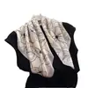 Bufanda Estampada de Imitación Seda con Dibujo Floral, Bufanda Cuadrada Pequeña, Chal de Alta Gama, Bufanda para el Cuello con Protección Solar, Pañuelo para la Cabeza, Bufanda para Mujer
