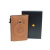 Billetera de piel de vaca de primera capa de venta caliente Caja de aluminio DFID Billetera antirrobo Tarjetero emergente automático Billetera AirTag