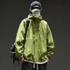 Jaqueta de montanhismo masculina transfronteiriça, estilo japonês, moderna, corte solto, com capuz, jaqueta casual de trabalho americana para primavera/outono