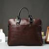 Maletín portátil informal de estilo coreano para negocios, estilo retro, de PU, estilo caballo loco, bandolera de un solo hombro, para ordenador y archivos