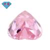 Huagang Gem 9A Flor de Gelo em Forma de Coração Lapidada Diamante de Alto Carbono Joia Rosa DIY Zircônia Pedra Crua Anéis Coração de Pêssego Pedra Principal