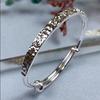 Pulseira de prata esterlina 9999 feminina gelo quebrado moda de alta qualidade sólida push-pull pulseira de prata jovem presente para namorada