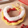 Collar festivo de Año Nuevo para mascotas, collar tejido a mano para gatos y Navidad, toalla de saliva para perros, joyería para mascotas al por mayor