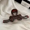 Novo laço de fita grande clipe de garra coreano doce elegante moda estilo francês grampo de cabelo tubarão grampo de cabelo
